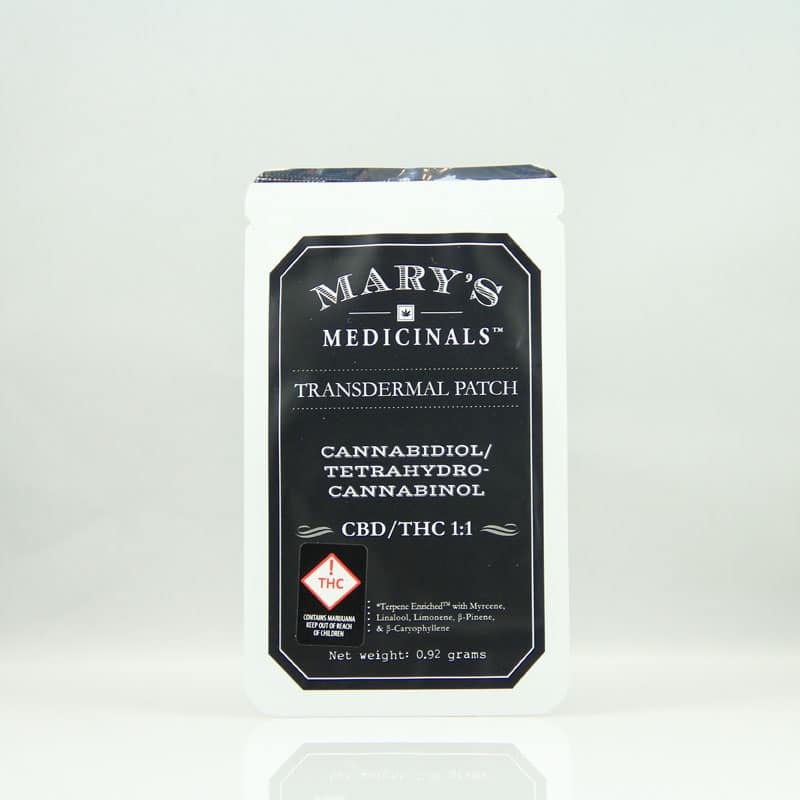 Marys Medicinals CBD THC 1 1 Transdermal Patch