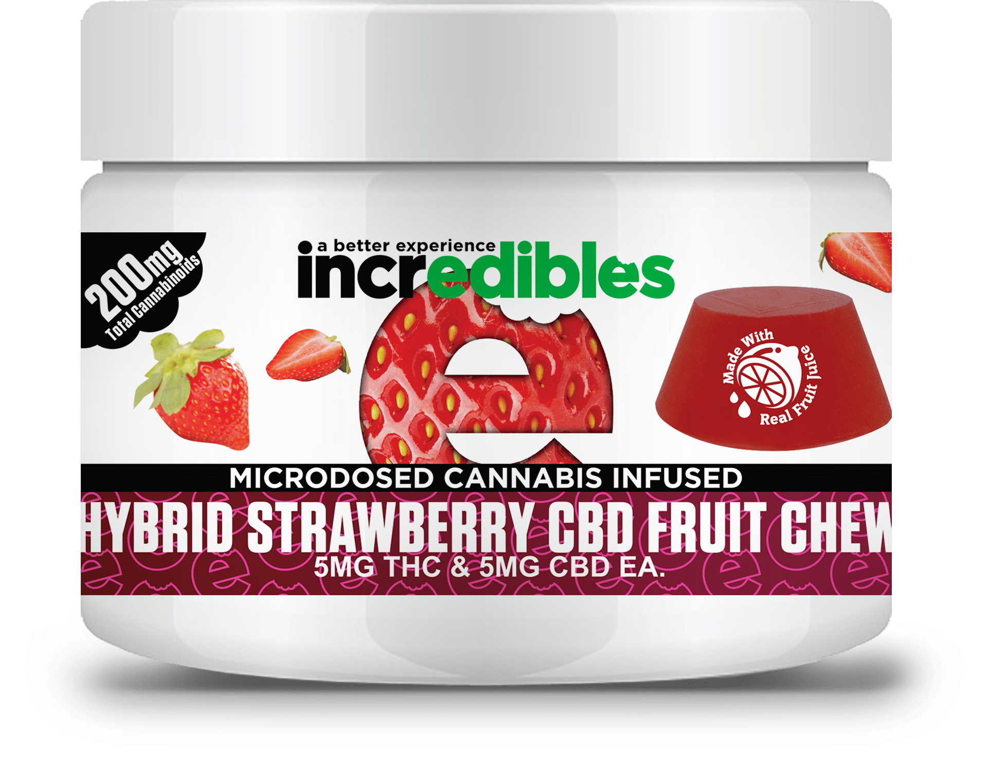 Incredibles Gummies - Hybrid Strawberry CBD Fruit Chew