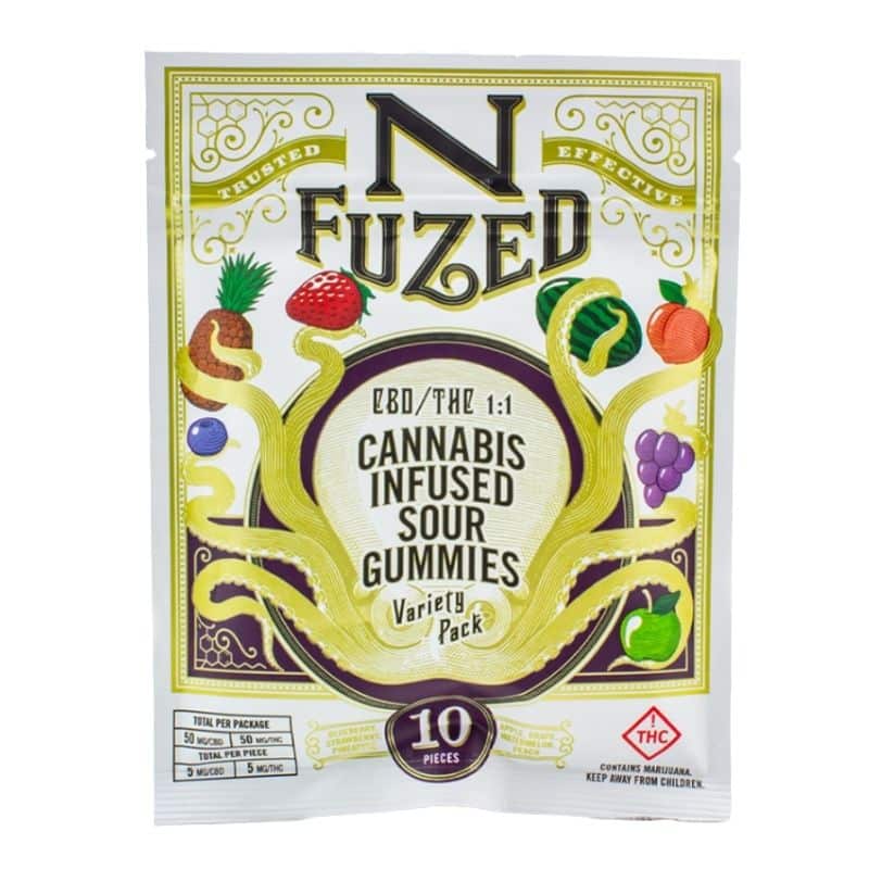 NFuzed Cannabis Infused Sour Gummies CBD THC
